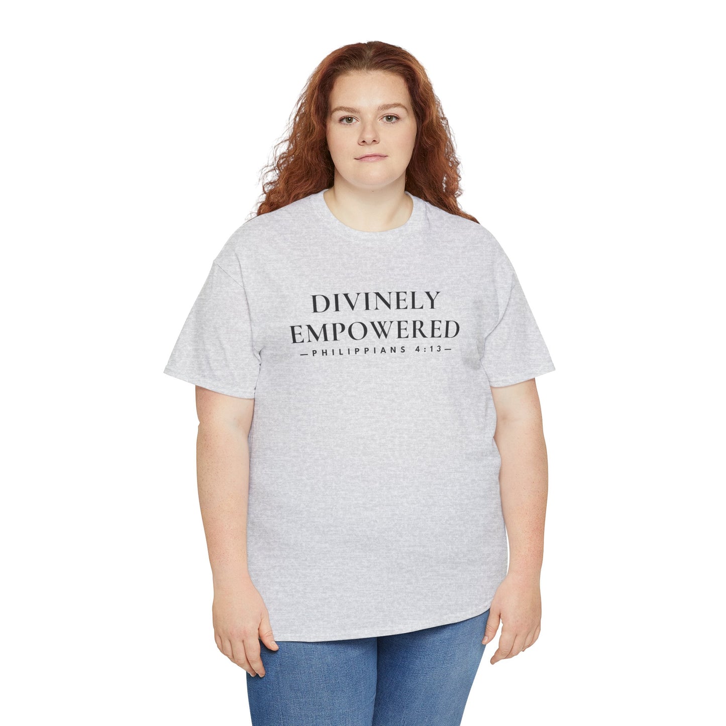 DIVINELY EMPOWERED (Philippians 4:13) Heavy Cotton Tee