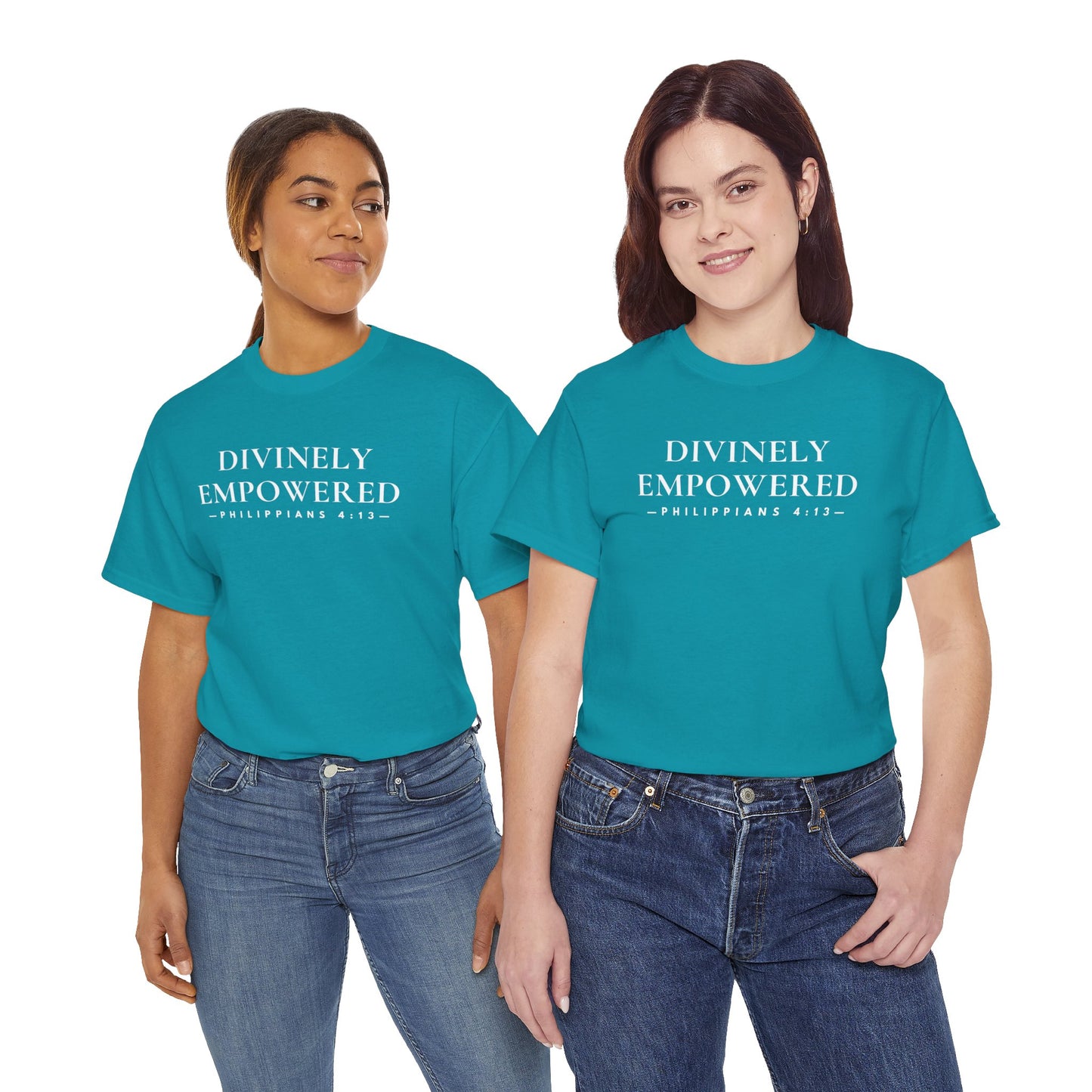 DIVINELY EMPOWERED (Philippians 4:13) Heavy Cotton Tee