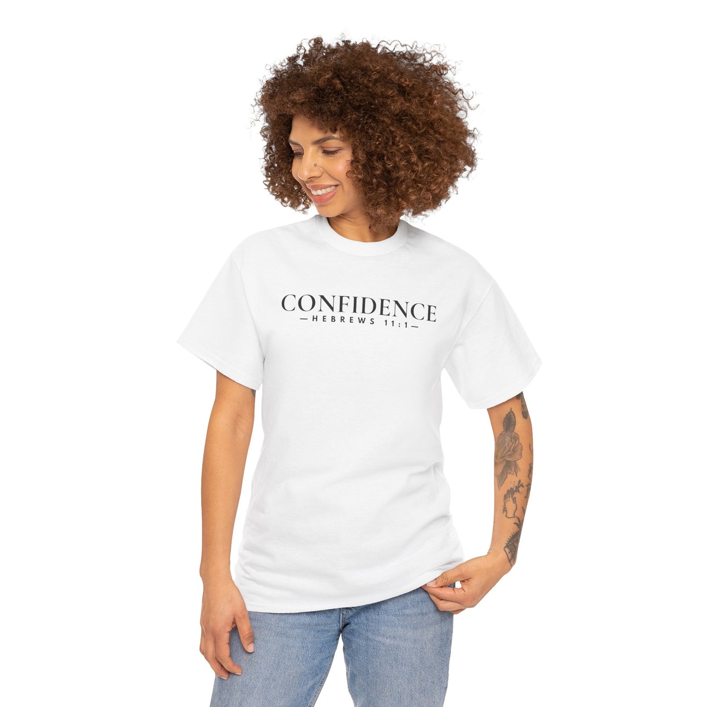 CONFIDENCE (Hebrews 11:1) Heavy Cotton Tee