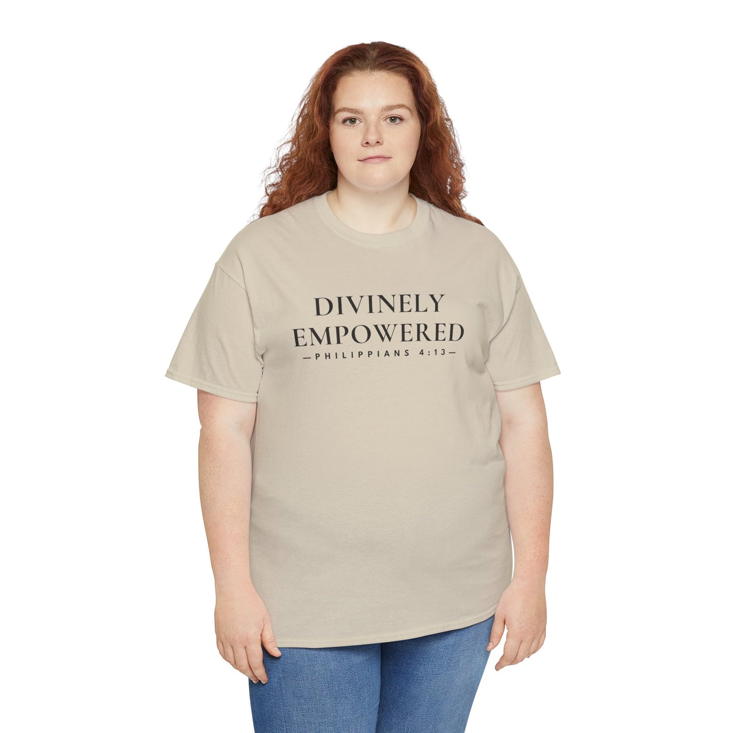 DIVINELY EMPOWERED (Philippians 4:13) Heavy Cotton Tee