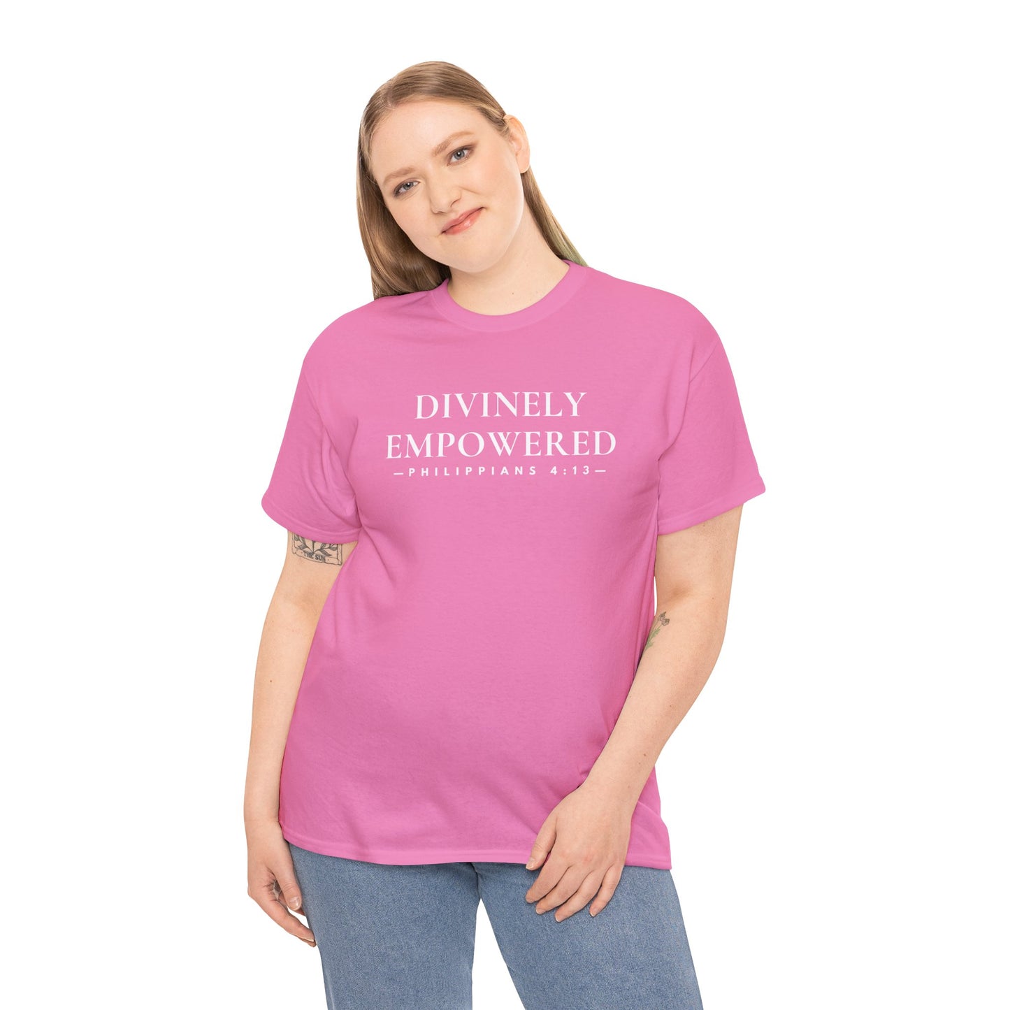 DIVINELY EMPOWERED (Philippians 4:13) Heavy Cotton Tee