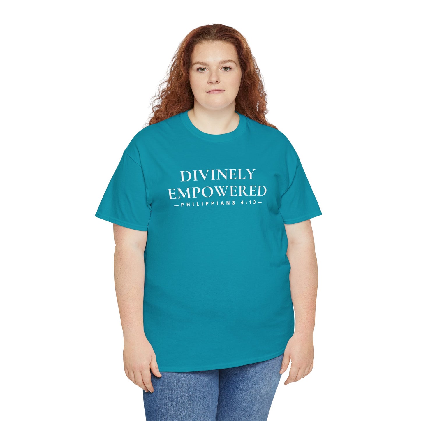 DIVINELY EMPOWERED (Philippians 4:13) Heavy Cotton Tee