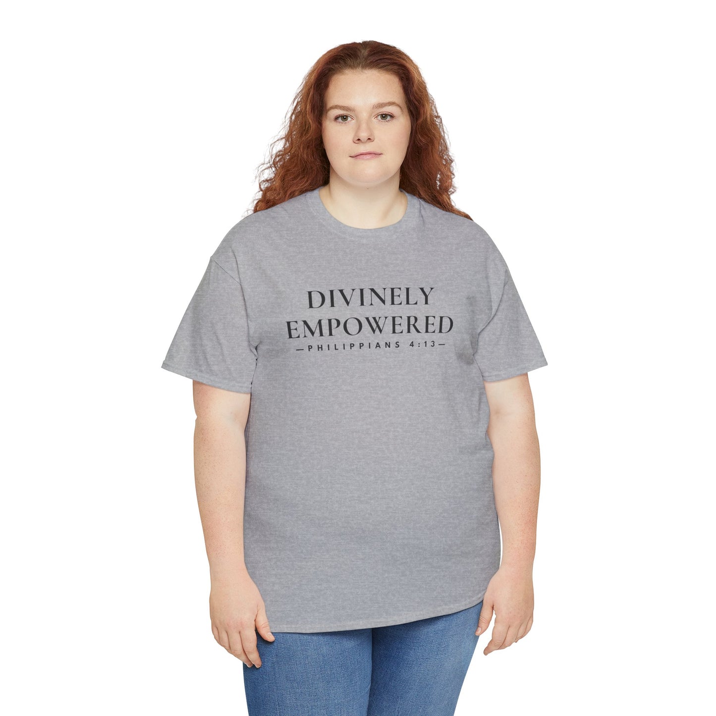 DIVINELY EMPOWERED (Philippians 4:13) Heavy Cotton Tee