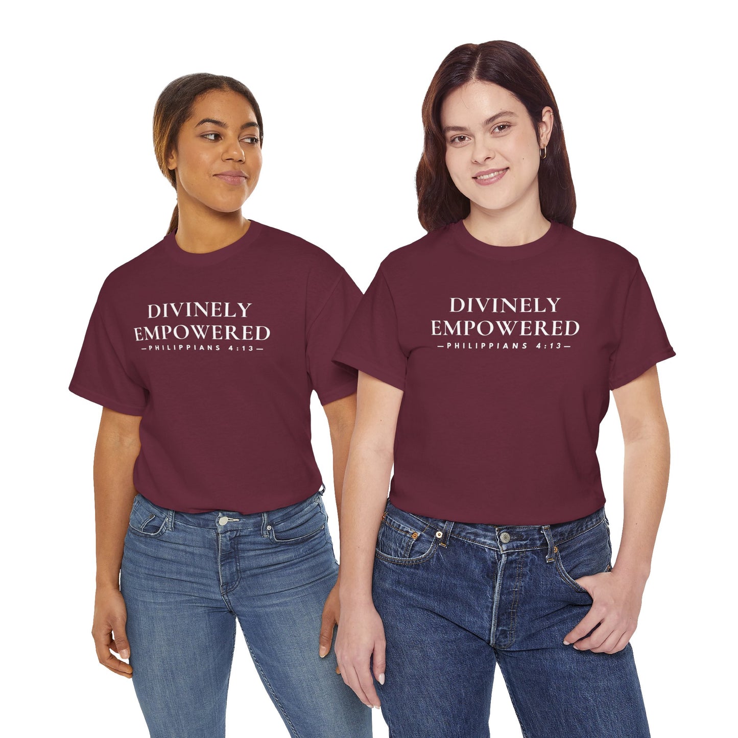 DIVINELY EMPOWERED (Philippians 4:13) Heavy Cotton Tee