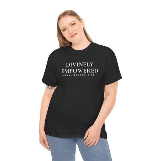 DIVINELY EMPOWERED (Philippians 4:13) Heavy Cotton Tee