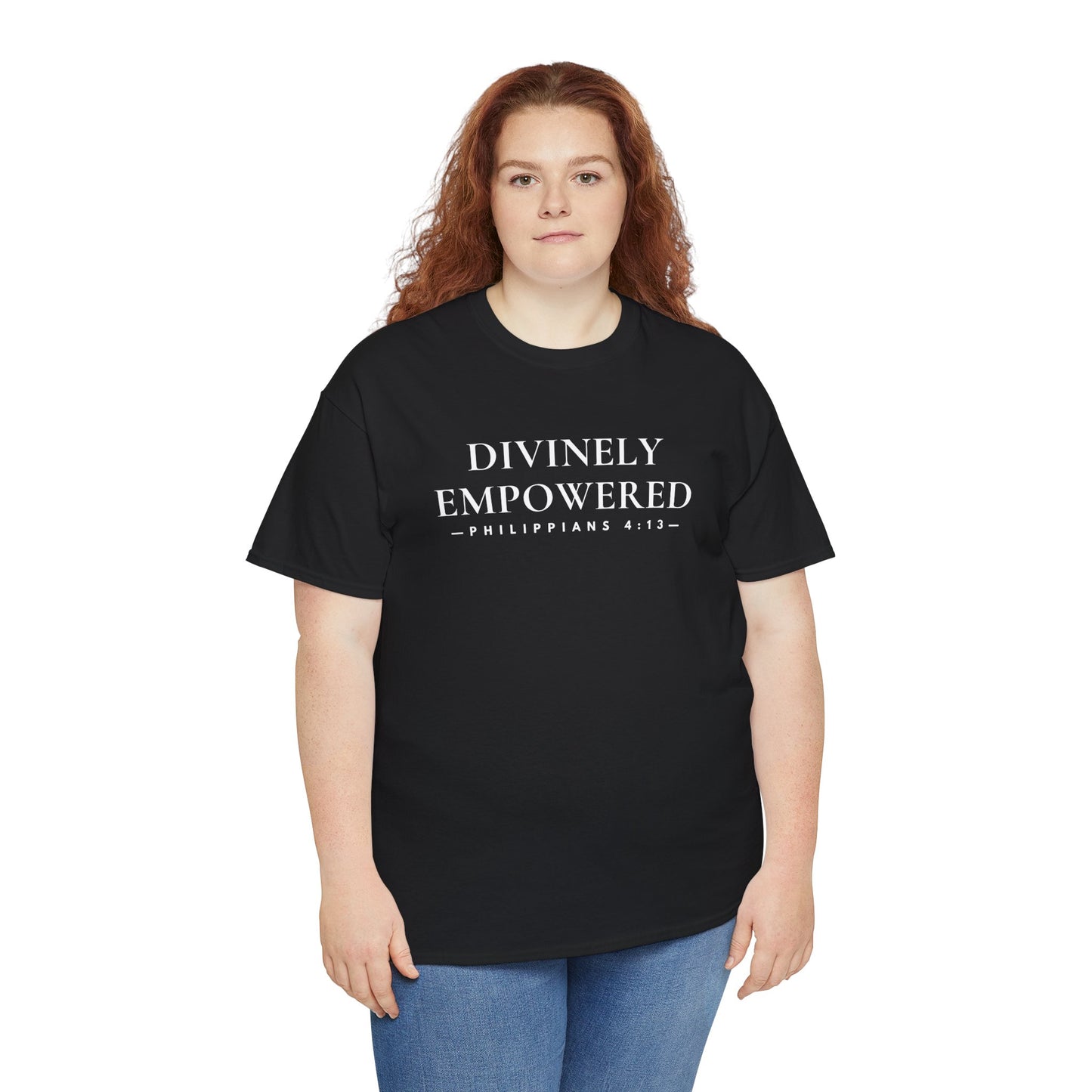 DIVINELY EMPOWERED (Philippians 4:13) Heavy Cotton Tee