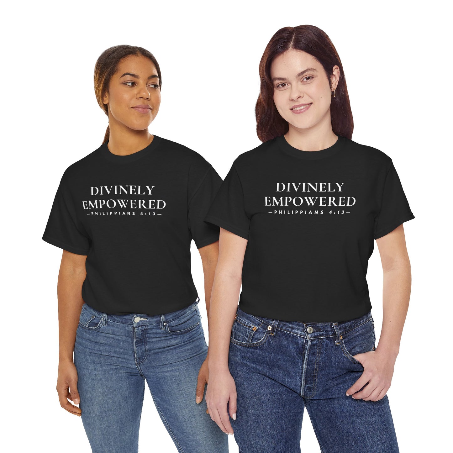 DIVINELY EMPOWERED (Philippians 4:13) Heavy Cotton Tee