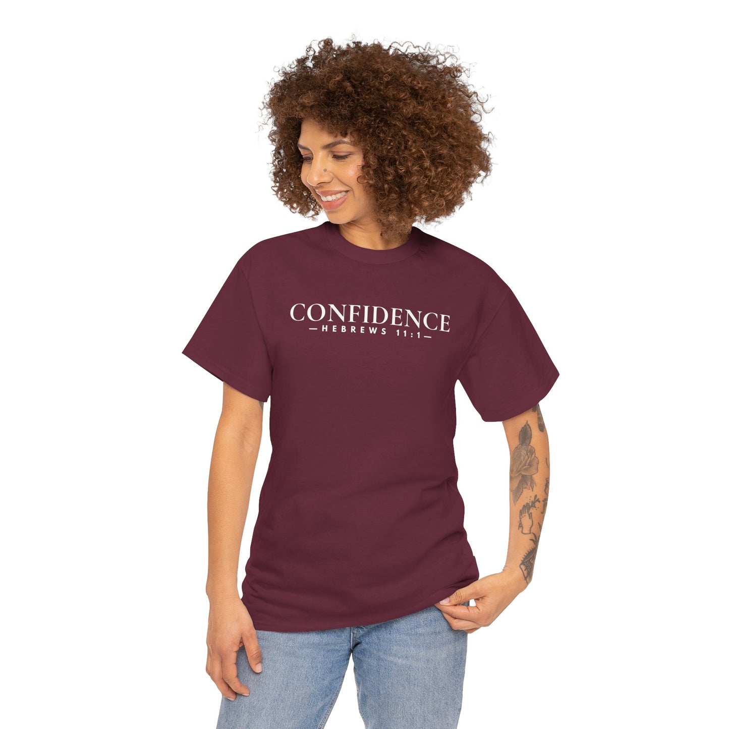 CONFIDENCE (Hebrews 11:1) Heavy Cotton Tee