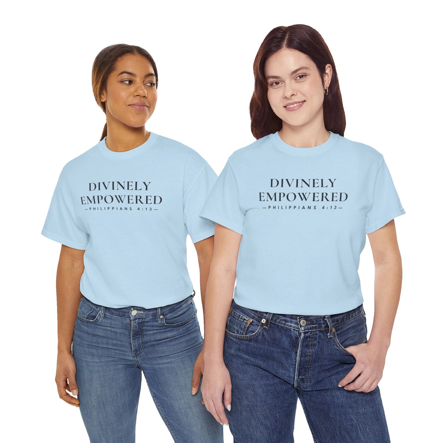 DIVINELY EMPOWERED (Philippians 4:13) Heavy Cotton Tee