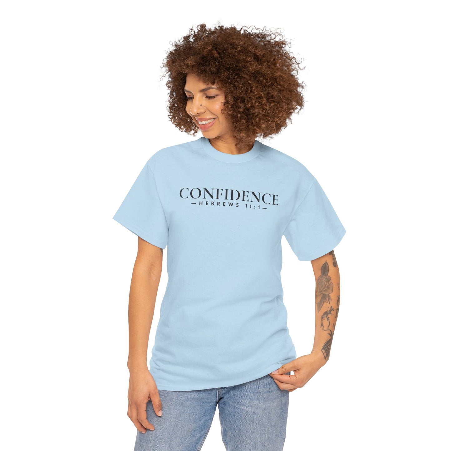 CONFIDENCE (Hebrews 11:1) Heavy Cotton Tee