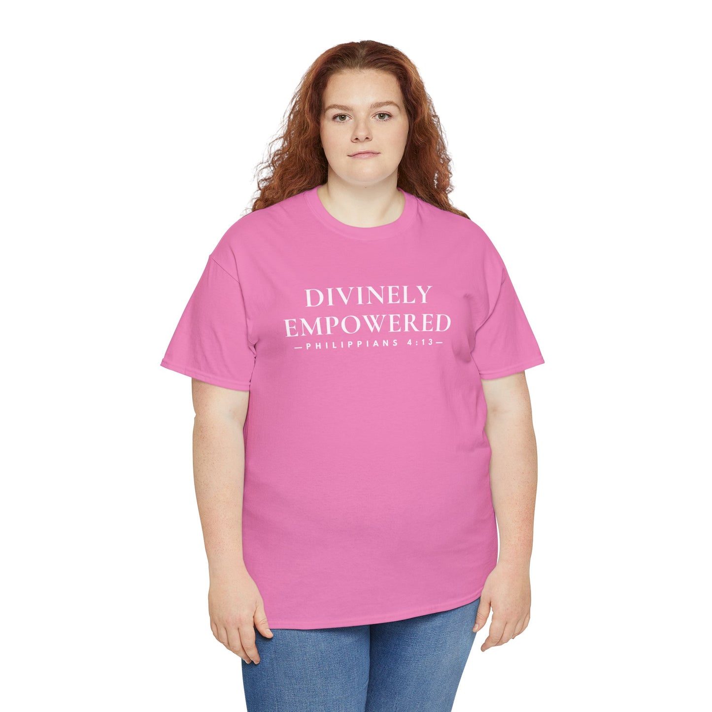 DIVINELY EMPOWERED (Philippians 4:13) Heavy Cotton Tee