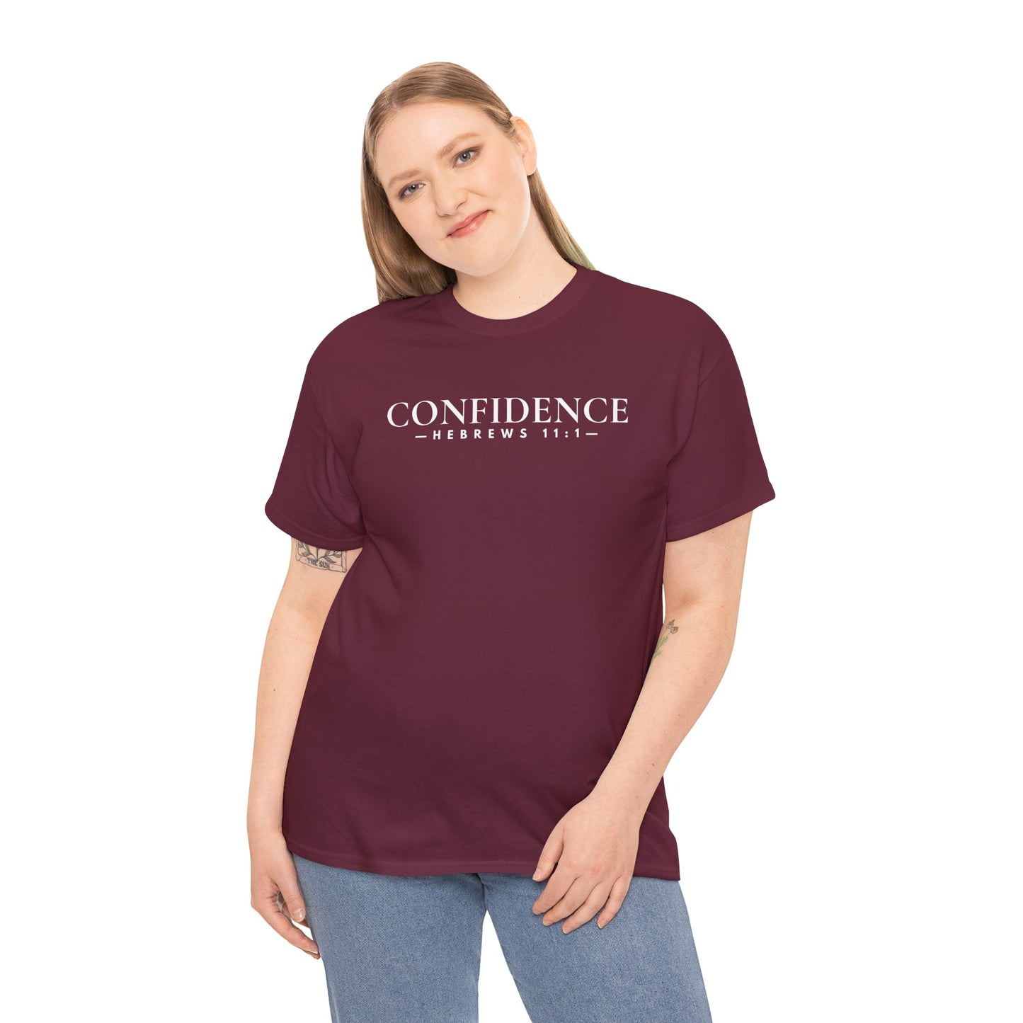 CONFIDENCE (Hebrews 11:1) Heavy Cotton Tee