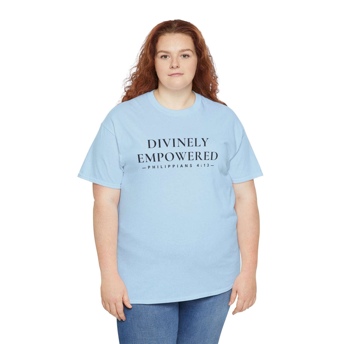 DIVINELY EMPOWERED (Philippians 4:13) Heavy Cotton Tee