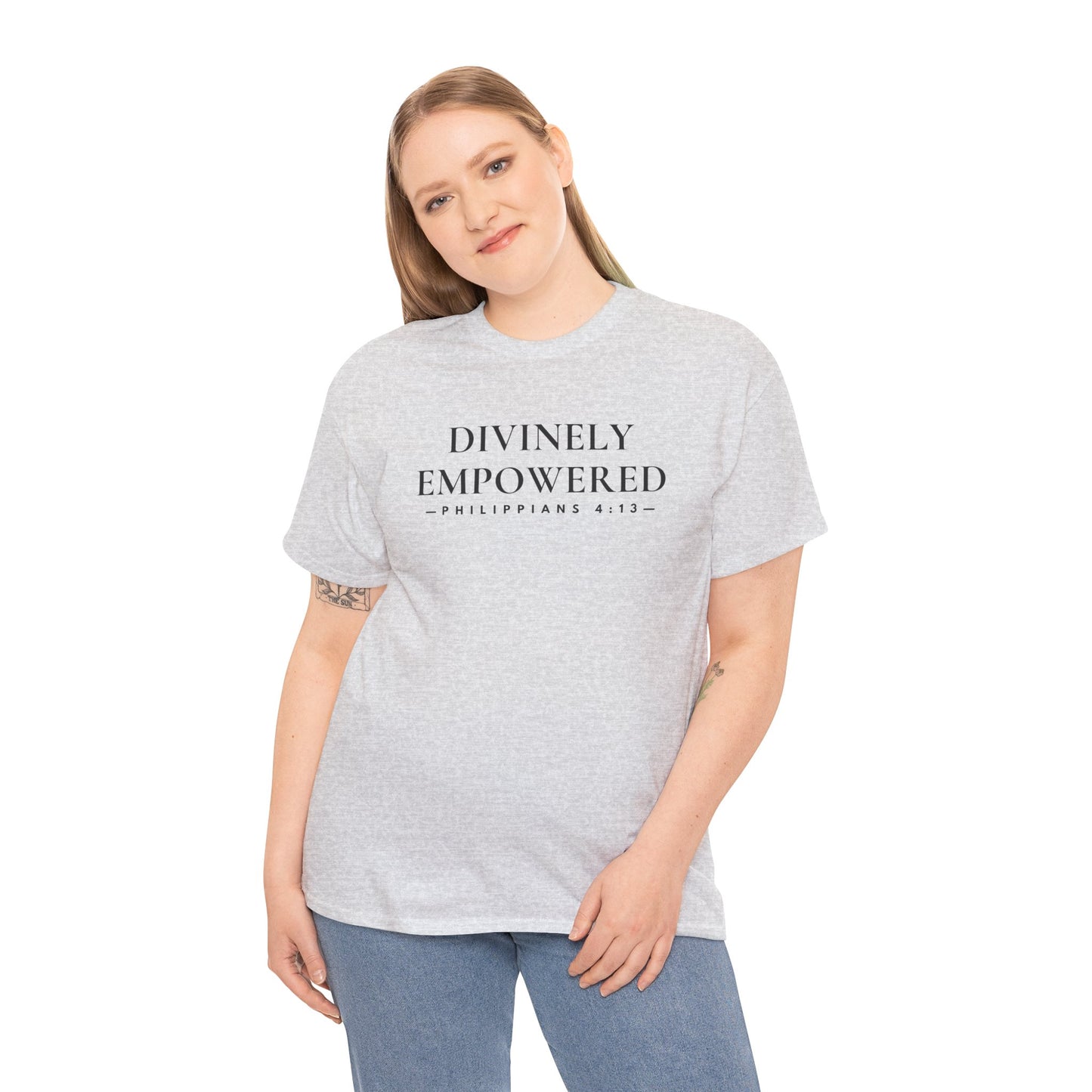 DIVINELY EMPOWERED (Philippians 4:13) Heavy Cotton Tee
