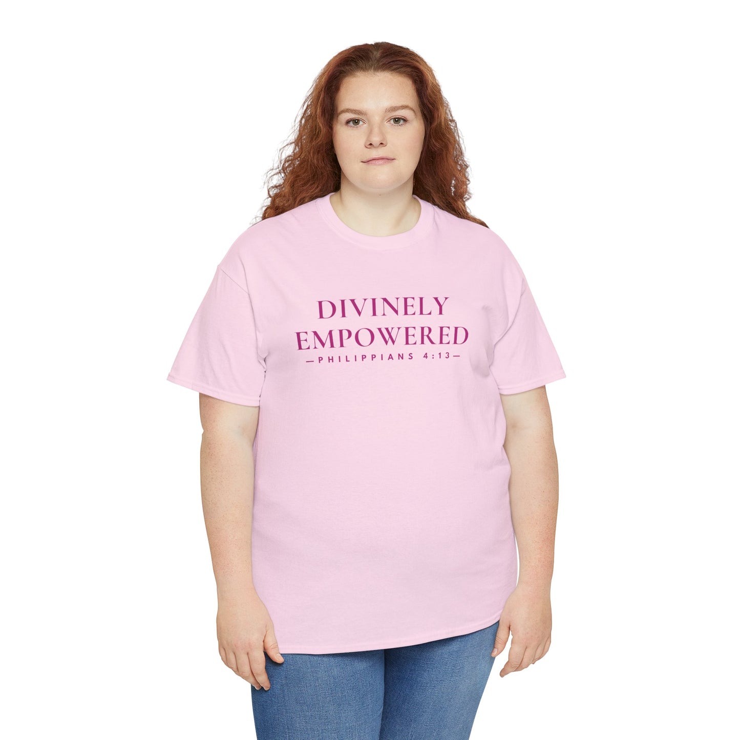 DIVINELY EMPOWERED (Philippians 4:13) Heavy Cotton Tee