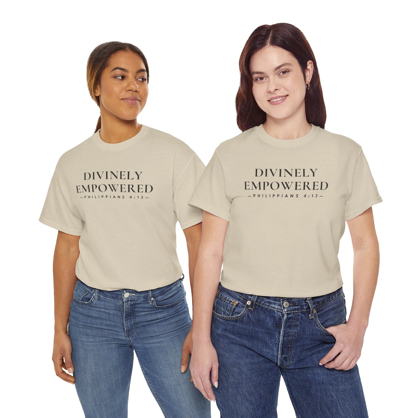 DIVINELY EMPOWERED (Philippians 4:13) Heavy Cotton Tee